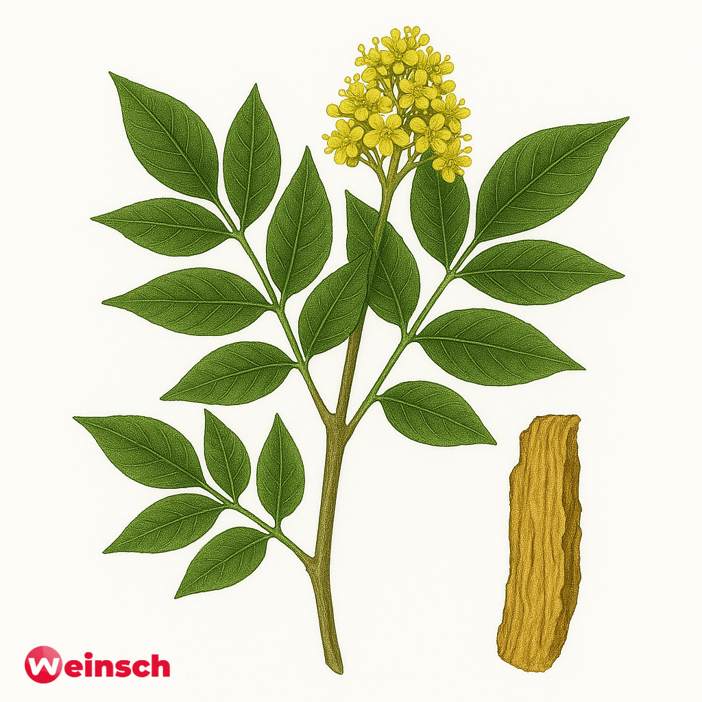 Huang Bo - écorce de tige de Phellodendron - Phellodendron chinense