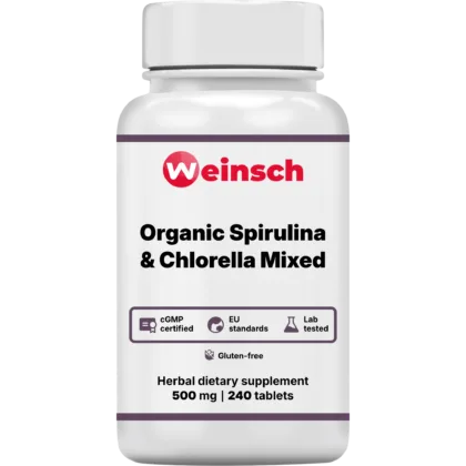 Organic spirulina chlorella mixed packaging bottle.png