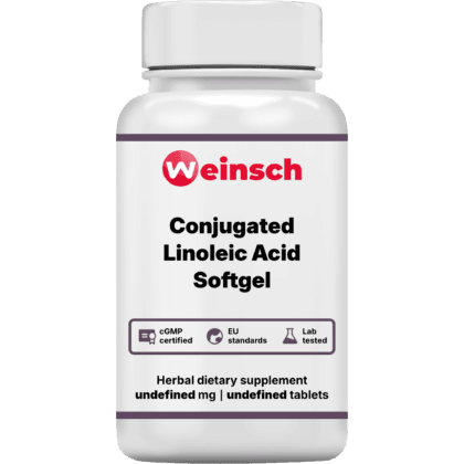 Conjugated linoleic acid softgel packaging bottle WHE.png