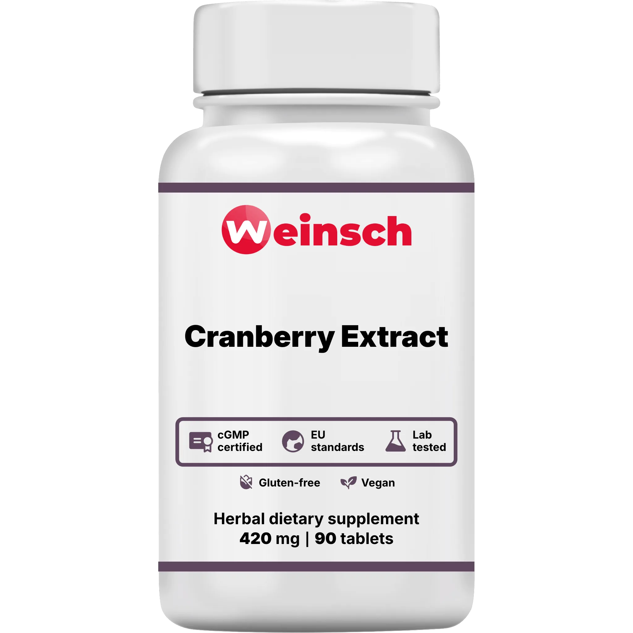 Cranberry extract packaging bottle WHE.png