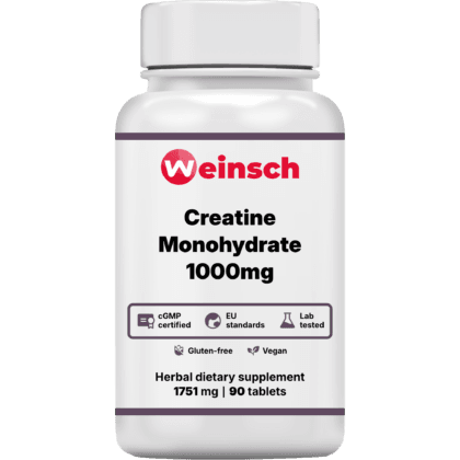 Creatine monohydrate 1000mg packaging bottle.png