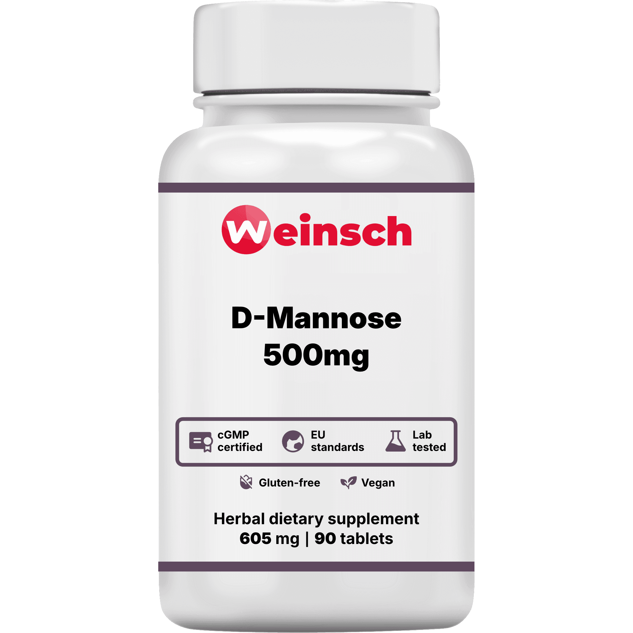 D mannose 500mg packaging bottle WHE.png