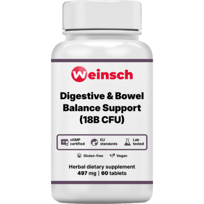 Digestive bowel balance support 18b cfu packaging bottle WHE.png