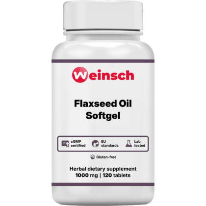 Flaxseed oil softgel packaging bottle WHE.png