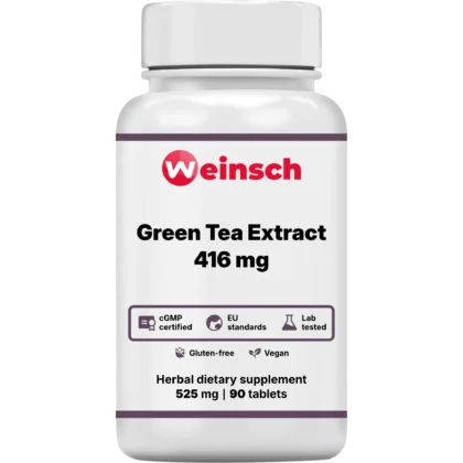 Green tea extract 416 mg packaging bottle WHE.png
