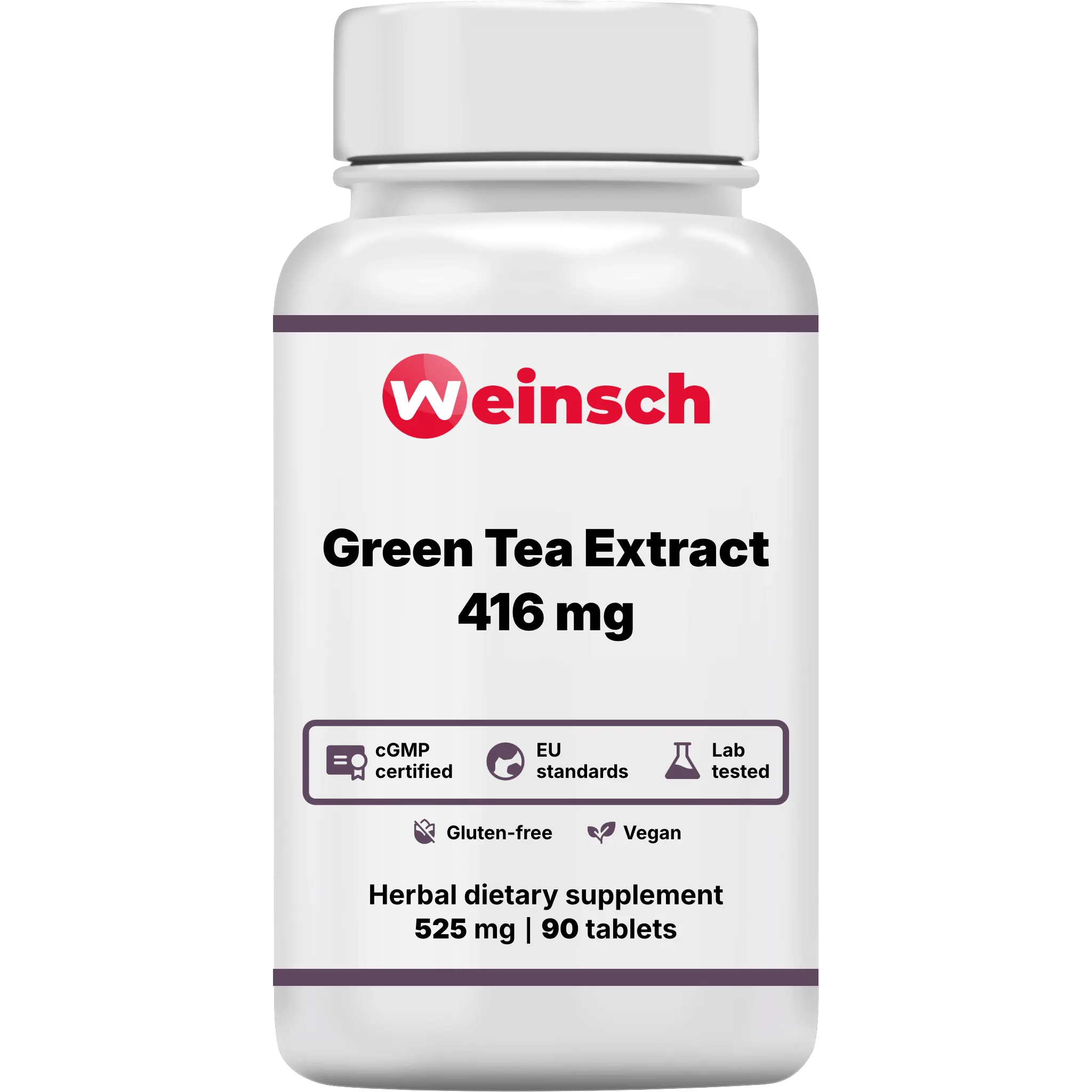 Green tea extract 416 mg packaging bottle WHE.png
