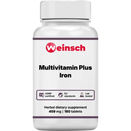 Multivitamin plus iron packaging bottle.png