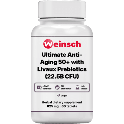 Ultimate anti aging 50 with livaux prebiotics 22 5b cfu packaging bottle.png