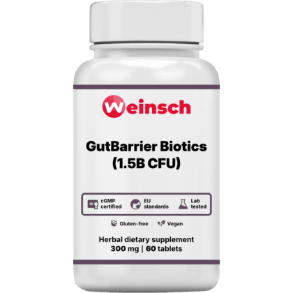 Gutbarrier biotics 1 5b cfu packaging bottle.png
