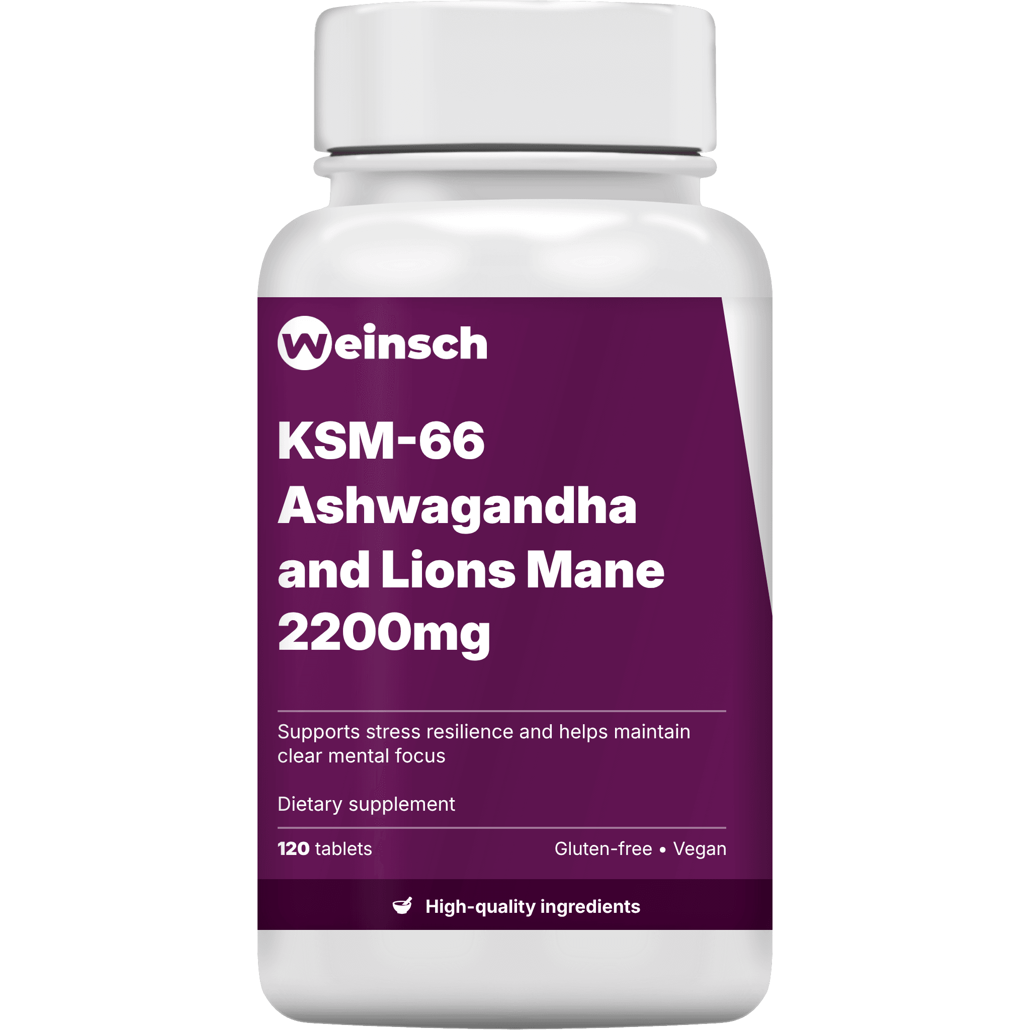 Ksm 66 ashwagandha and lions mane 2200mg packaging bottle 1.png