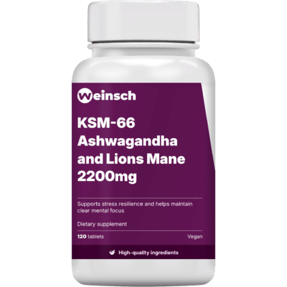 Ksm 66 ashwagandha and lions mane 2200mg packaging bottle.png