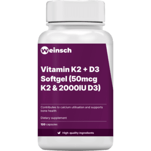 Vitamin K2 + D3 Softgel (50mcg K2 & 2000IU D3)
