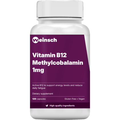 Vitamin b12 methylcobalamin 1mg packaging bottle.png