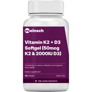 Vitamin K2 + D3 Softgel (50mcg K2 & 2000IU D3)