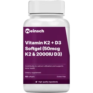 Vitamin K2 + D3 Softgel (50mcg K2 & 2000IU D3)