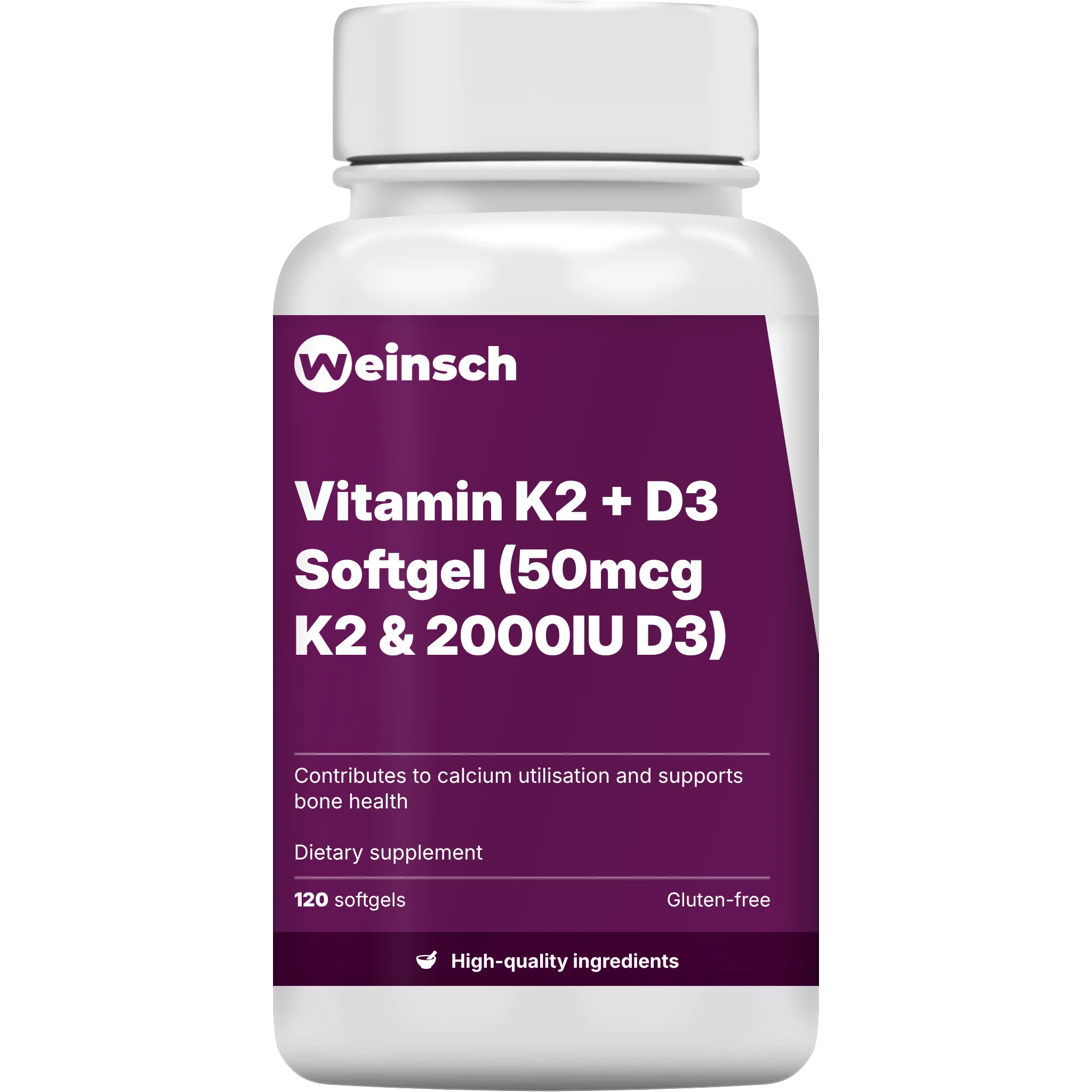 Vitamin k2 d3 softgel 50mcg k2 2000iu d3 packaging bottle.png