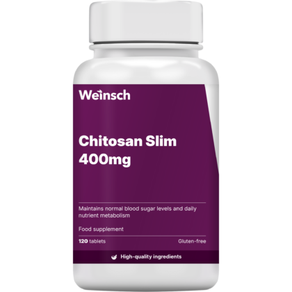 Chitosan slim 400mg packaging bottle.png