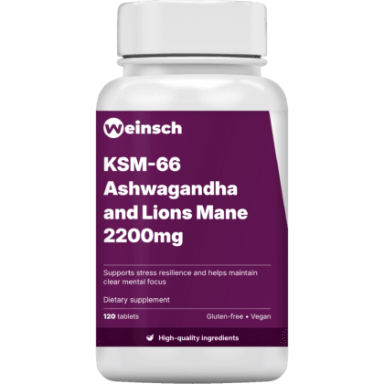 Ksm 66 ashwagandha and lions mane 2200mg packaging bottle 1.png