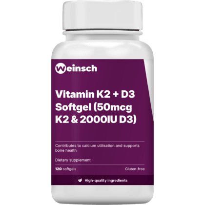 Vitamin k2 d3 softgel 50mcg k2 2000iu d3 packaging bottle.png