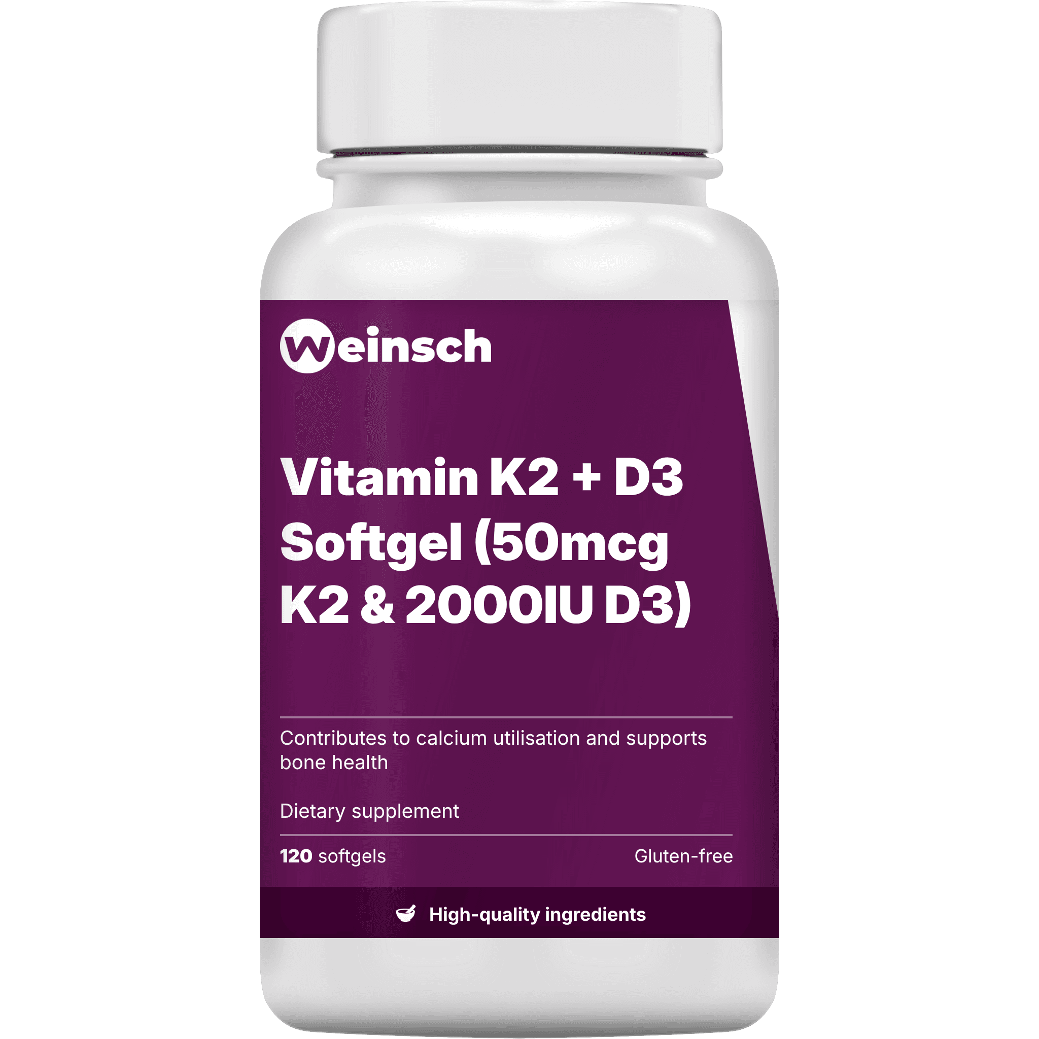 Vitamin K2 + D3 Softgel (50mcg K2 & 2000IU D3)