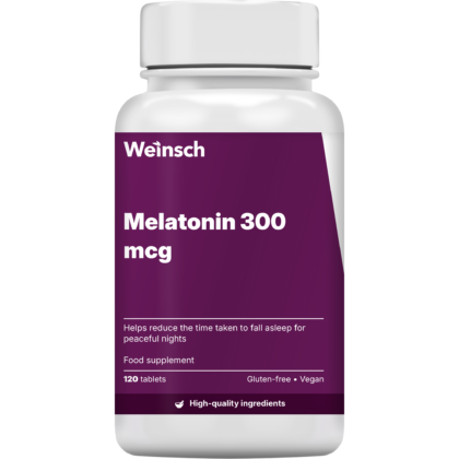 Melatonin 300 mcg packaging bottle.png